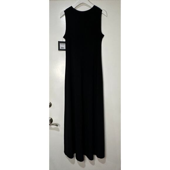 Norma Kamali Sleeveless Long Swing Black Dress Size Small/36 NWT Pockets Relaxed - Picture 9 of 15